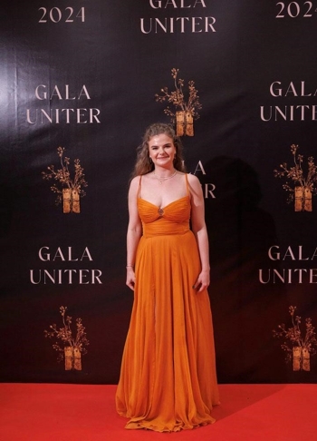 Ana Cretu in Gamma Dress