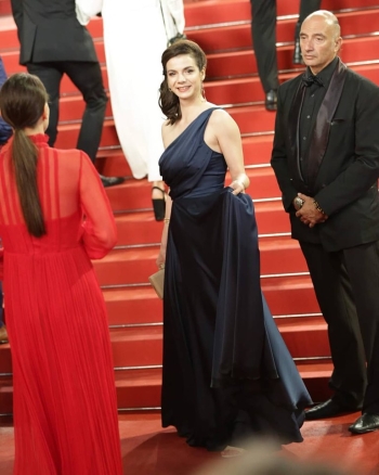 Cristina Juncu Wearing Onda Dress