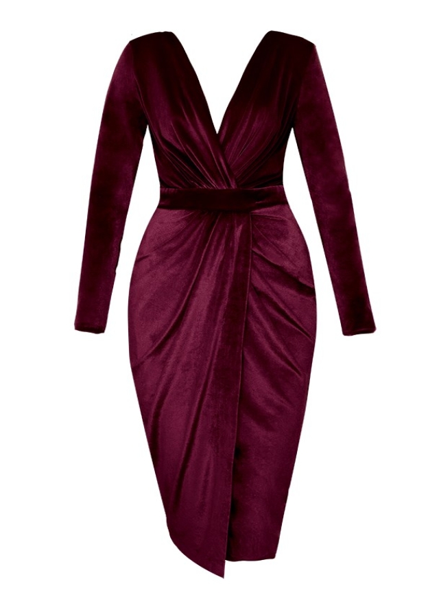 Jade Dress Agate Marsala