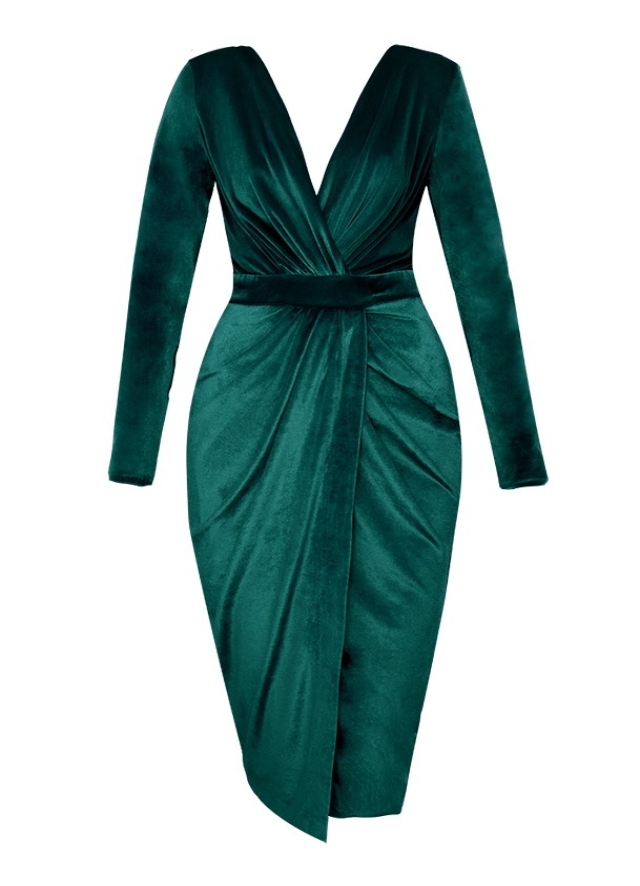 Jade Dress Petroleum Green