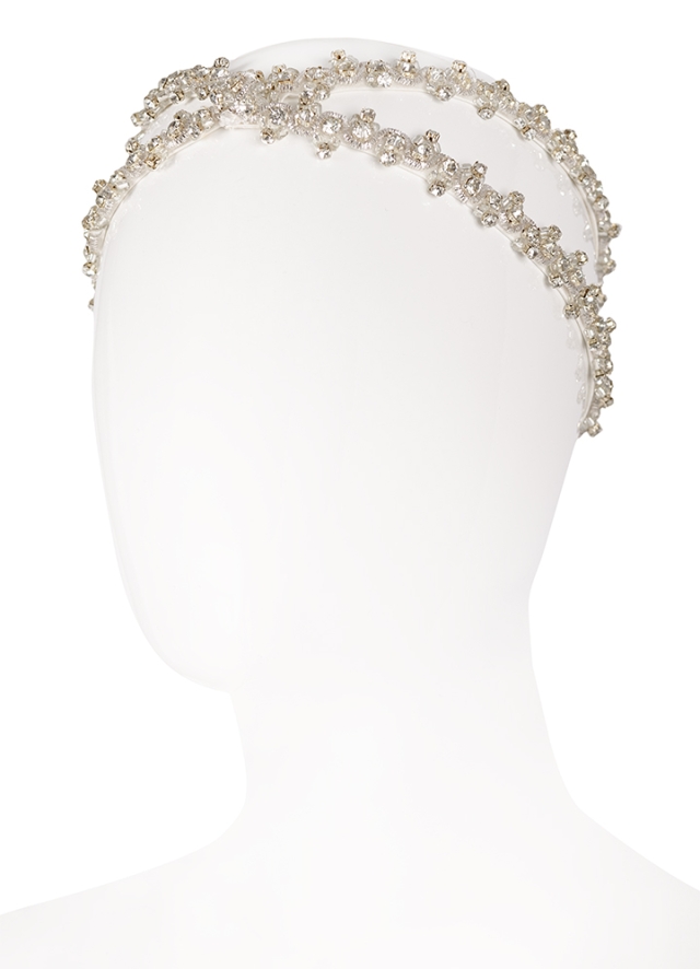 Tiara Head Piece Silver White