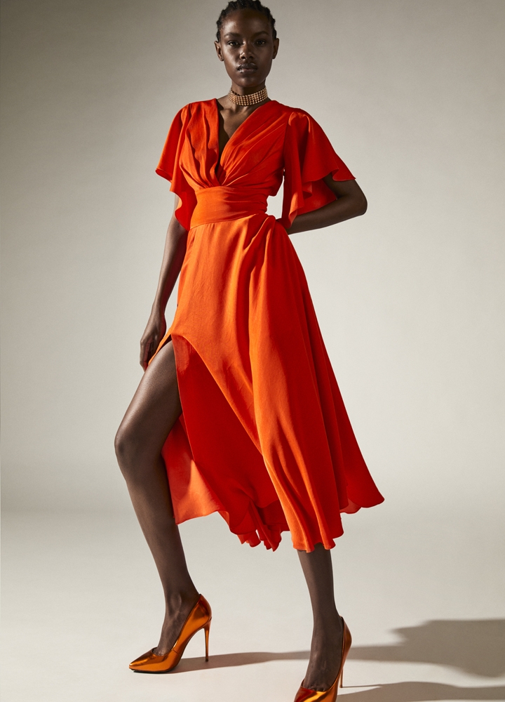 Acento Dress Tangerine Orange 