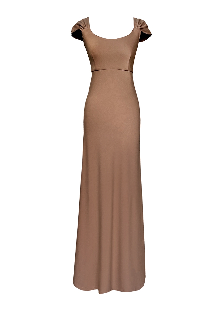 Alora Dress Caramel Brown 