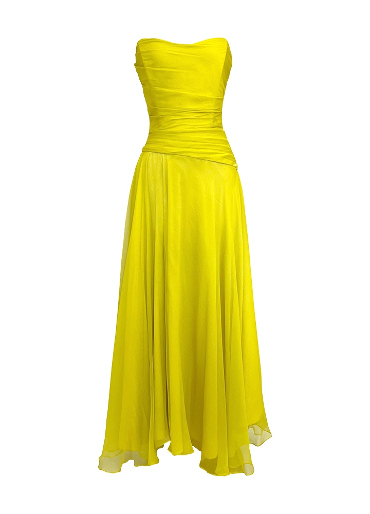 Pixie Dress Lime Yellow