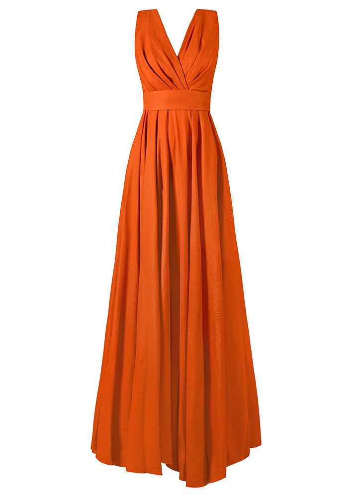 Winona Dress Dark Orange