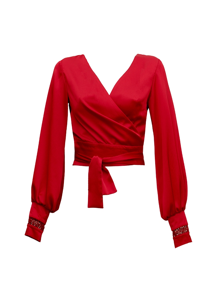 Wrap Blouse Classic Red