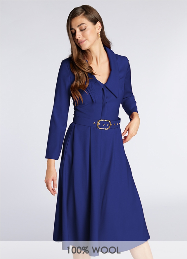 Zircon Dress Navy Blue