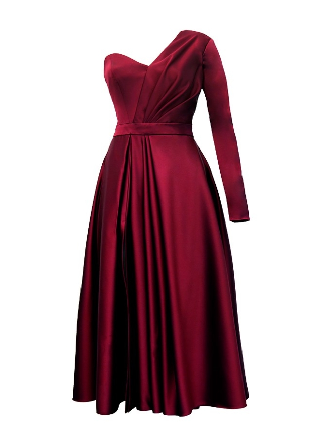 Marquise Dress Bordeaux Red