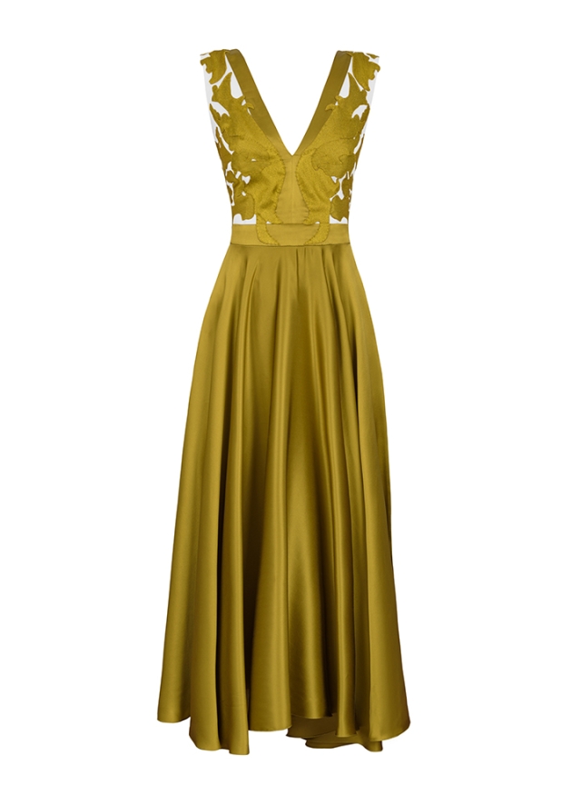 Zaira Dress Golden Olive 