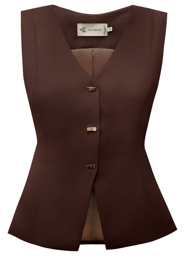 Vesta maro cu nasturi metalici aurii Neriah 