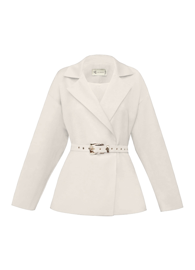 Amina Blazer Ivoire White