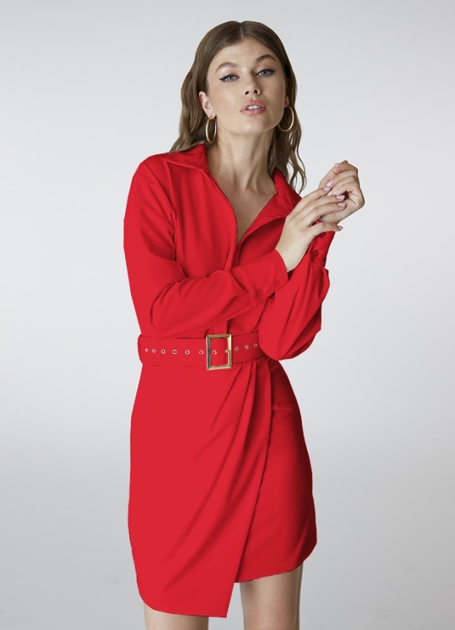 Chemise Dress Classic Red