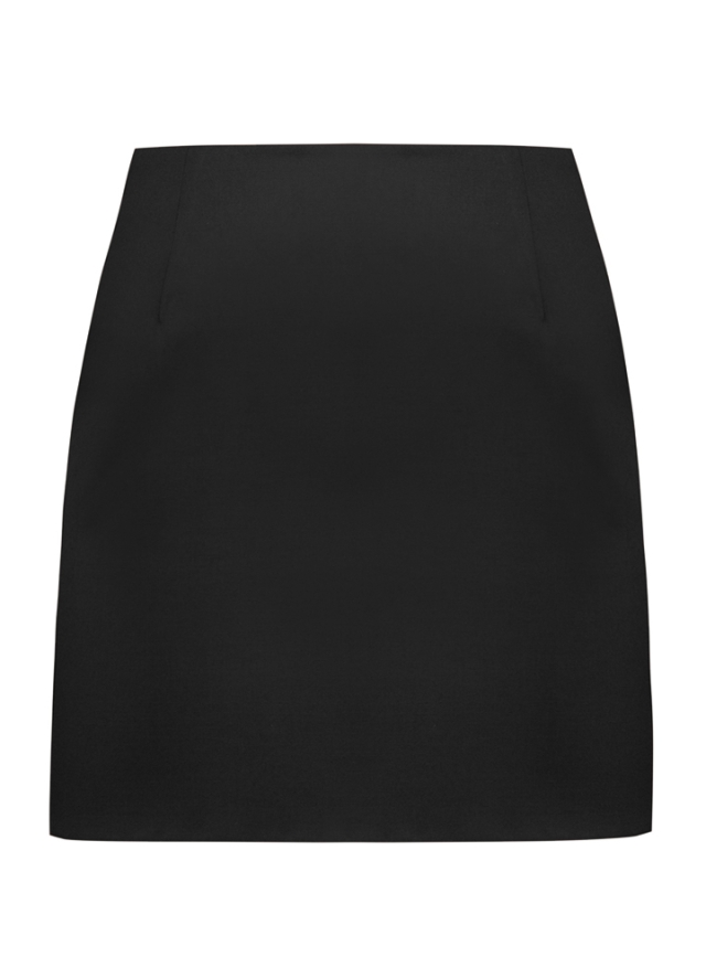 Fusta mini neagra cu talie inalta Dahlia