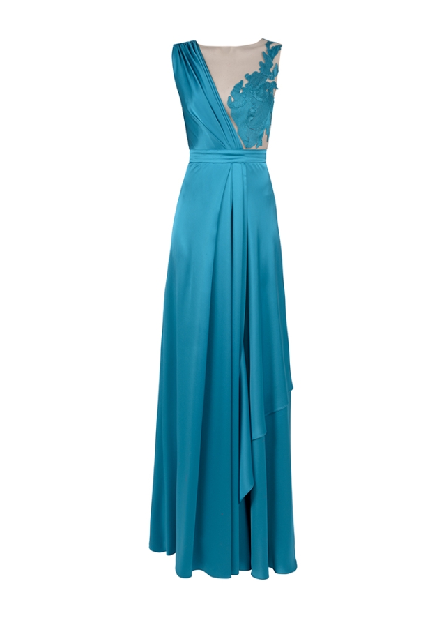 Orchid Dress Turquoise Blue