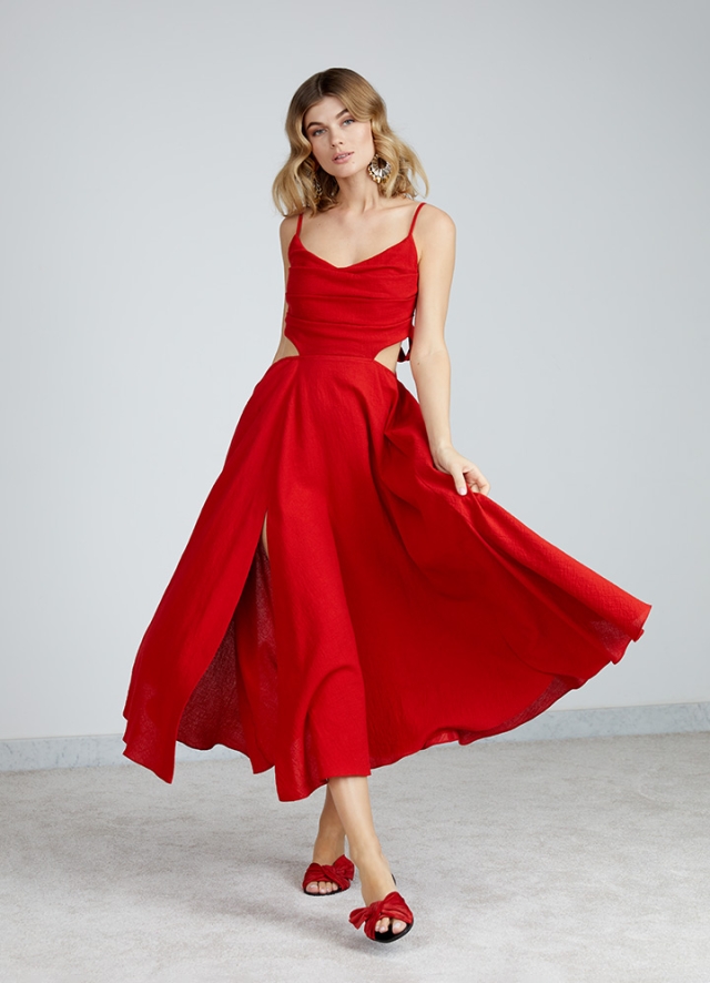 Sangria Dress Classic Red