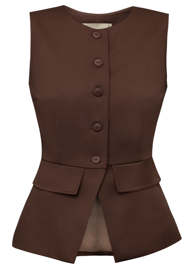 Vesta maro office cu buzunare aplicate Sansiro