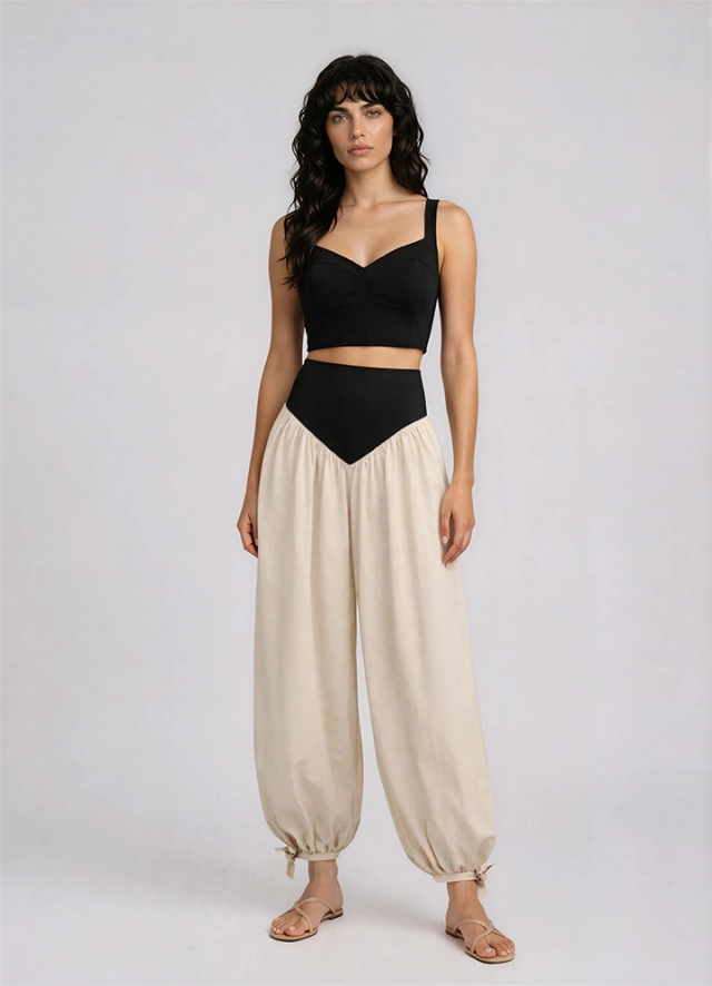 Elyra Set Beige Black