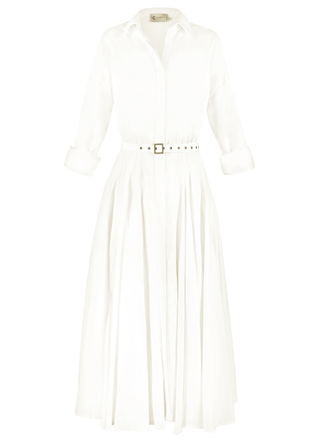 Vera Dress Classic White