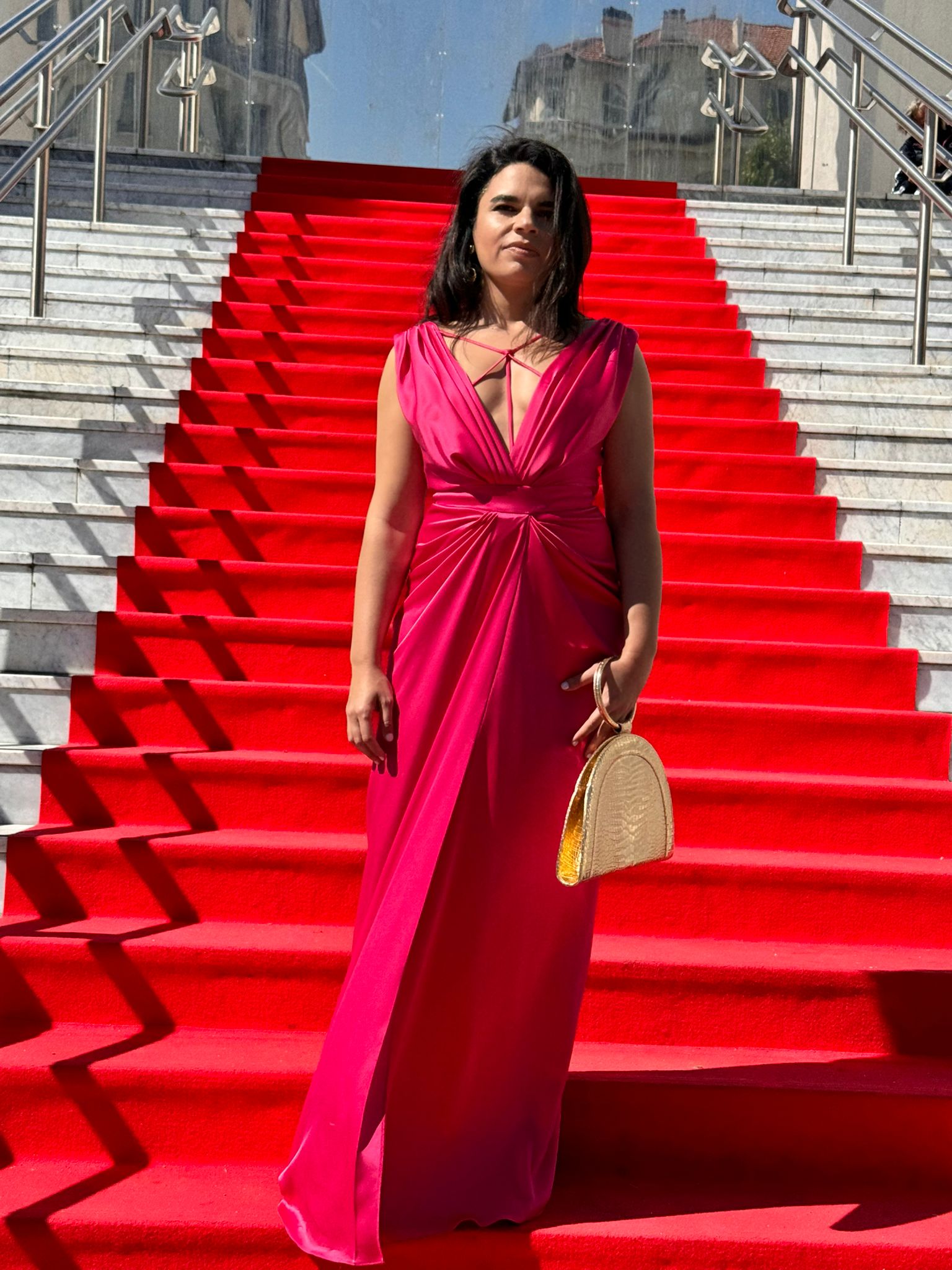 Alina Serban in Rome Dress